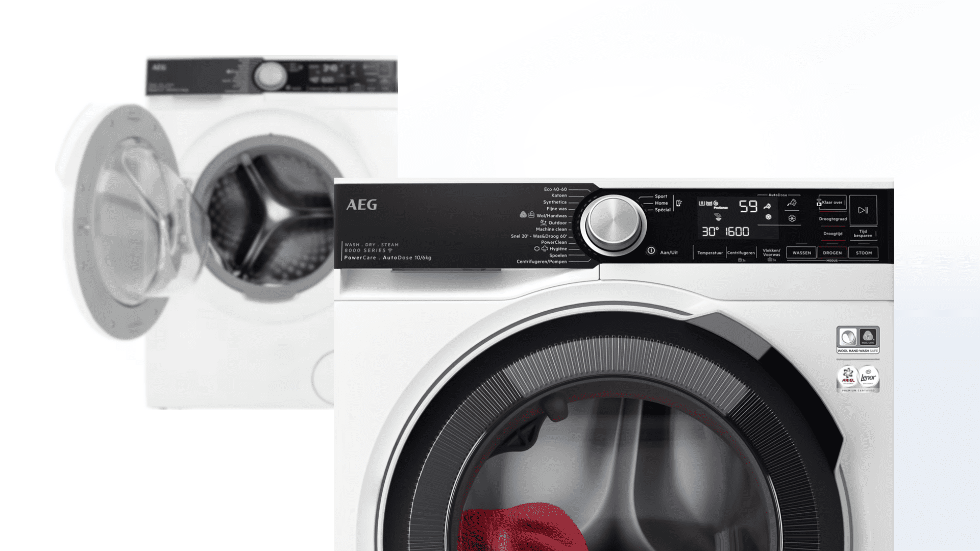 AEG LWR8716AD6 PowerCare AutoDose - 10/6 kg 1 AEG LWR8716AD6 PowerCare AutoDose 10 6 kg 2