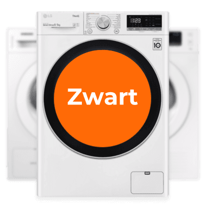 Zwarte wasdroogcombinatie